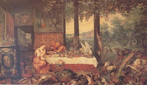 BRUEGHEL, Jan the Elder Sense of Taste (mk14)